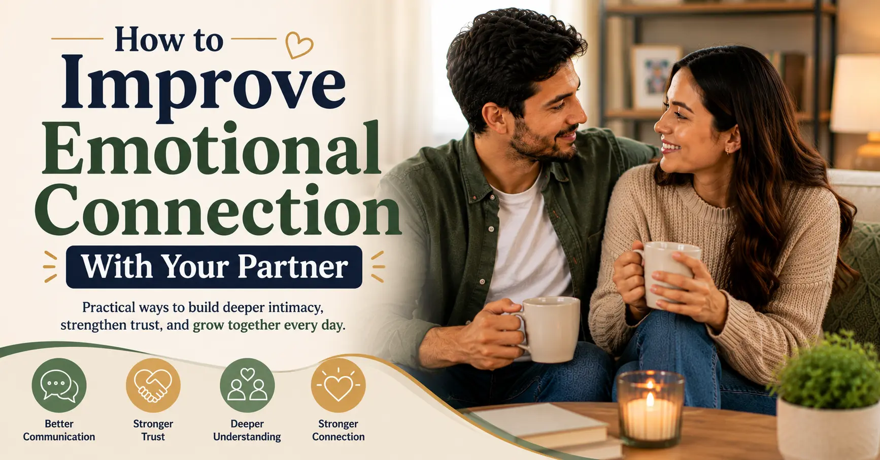 Couple strengthening emotional connection through meaningful conversation and quality time together