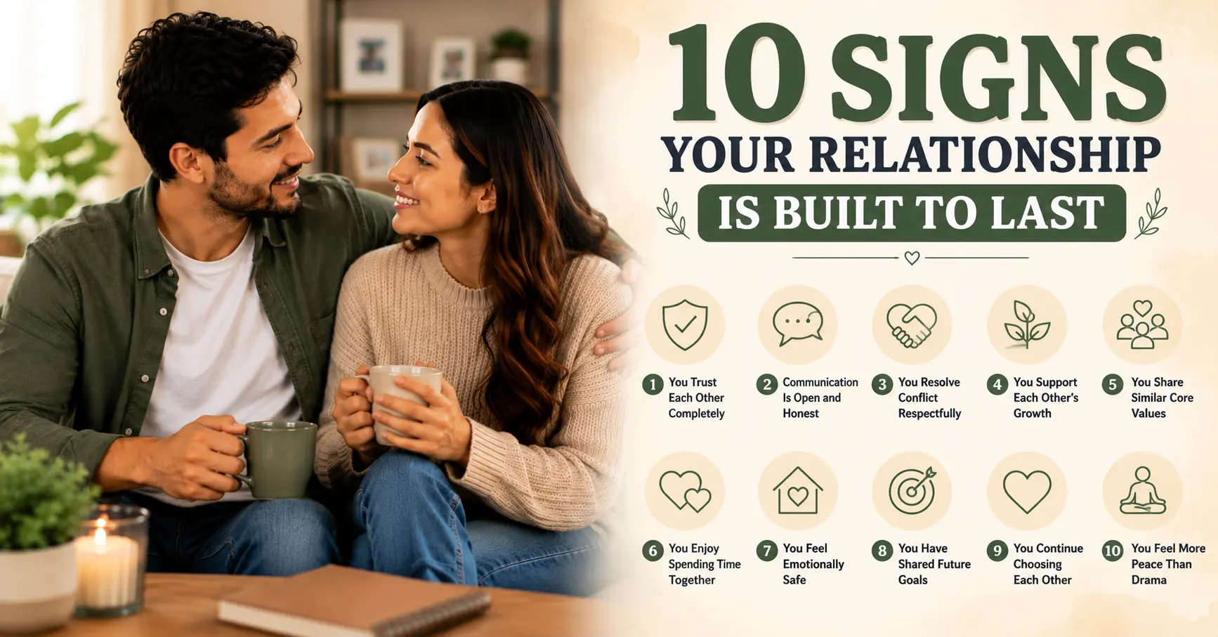 Happy couple enjoying a strong and lasting relationship built on trust and connection