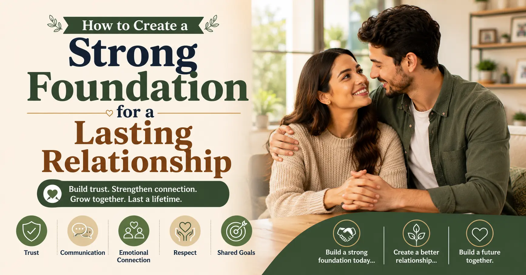 Couple building a strong and healthy relationship through trust, communication, and emotional connection